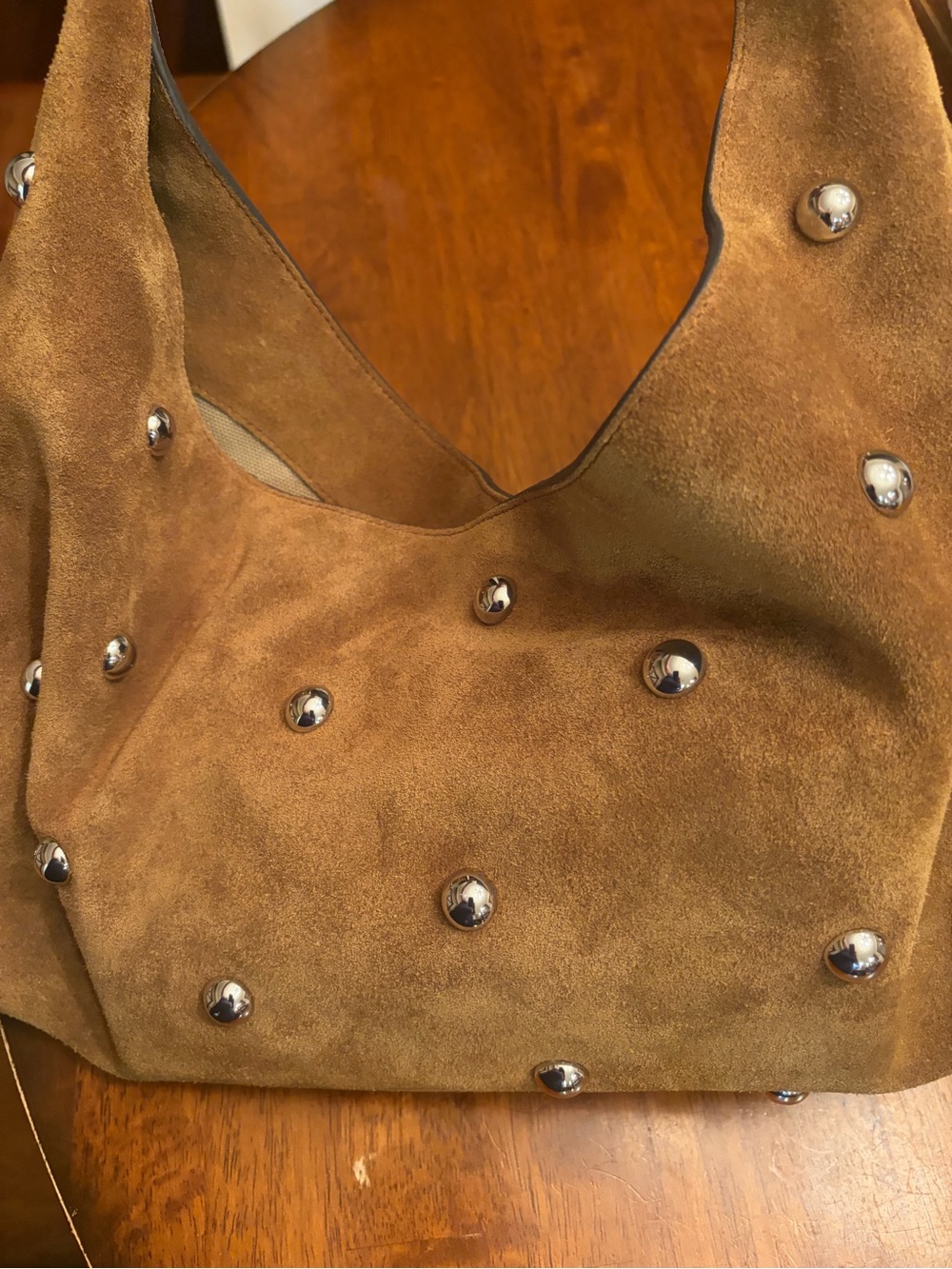 Madewell Mylie Suede Studded Hobo Bag in Brown - Picture 11 of 11